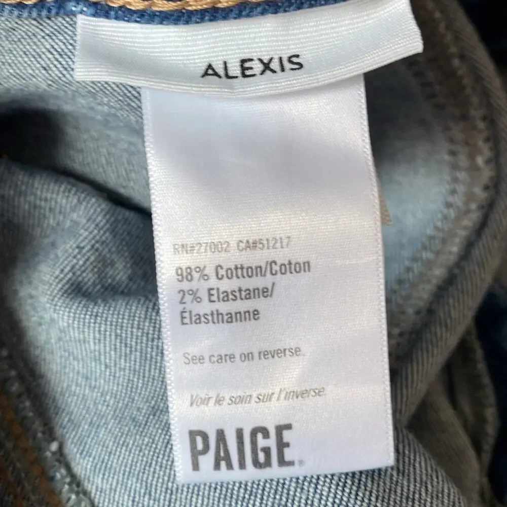 Paige NWTs Alexis Cargo High Rise Barrel Leg Jeans size 33 - Picture 13 of 13